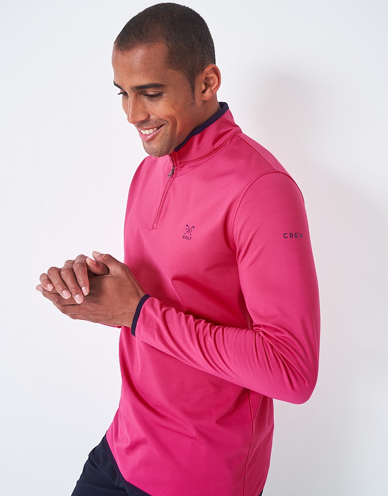 Core Pink Golf Half Zip Sweatshirt
