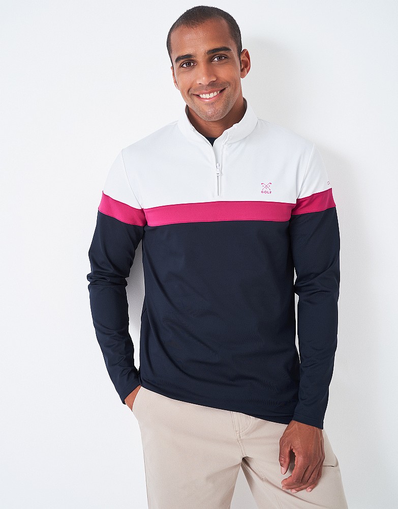 Panelled Golf Half Zip Sweatshirt