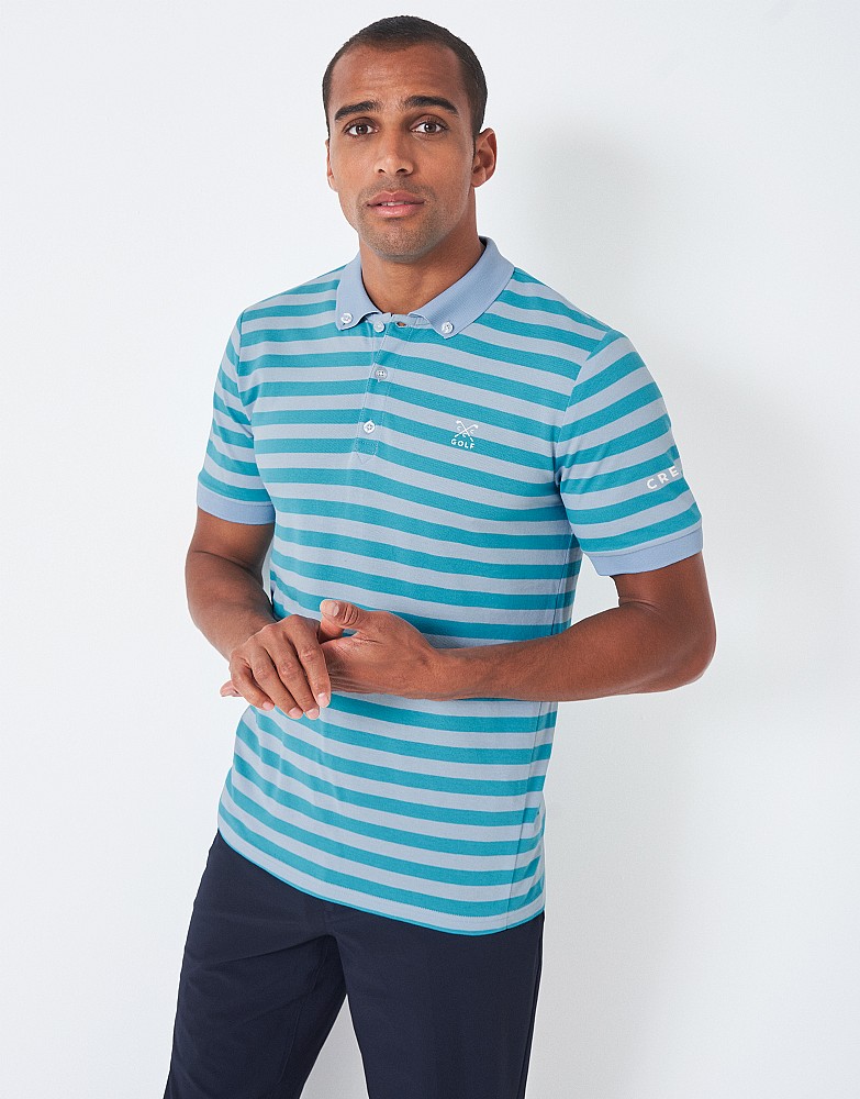 Breton Stripe Golf Polo Shirt