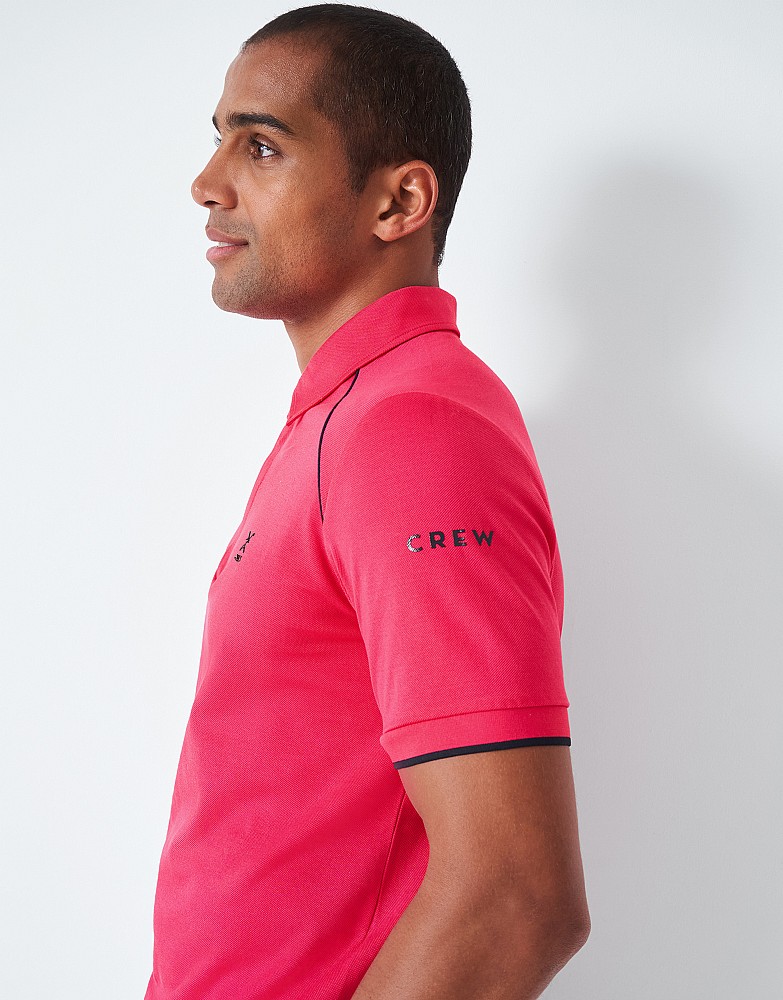 Men's Piped Pink Golf Polo Shirt from 