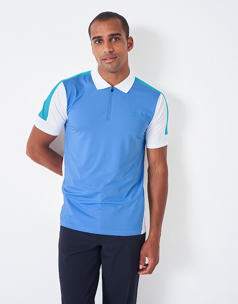 Technical Colour Block Golf Polo Shirt