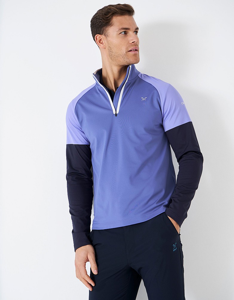 Golf Colour Block Resort Half Zip Sweatshirt