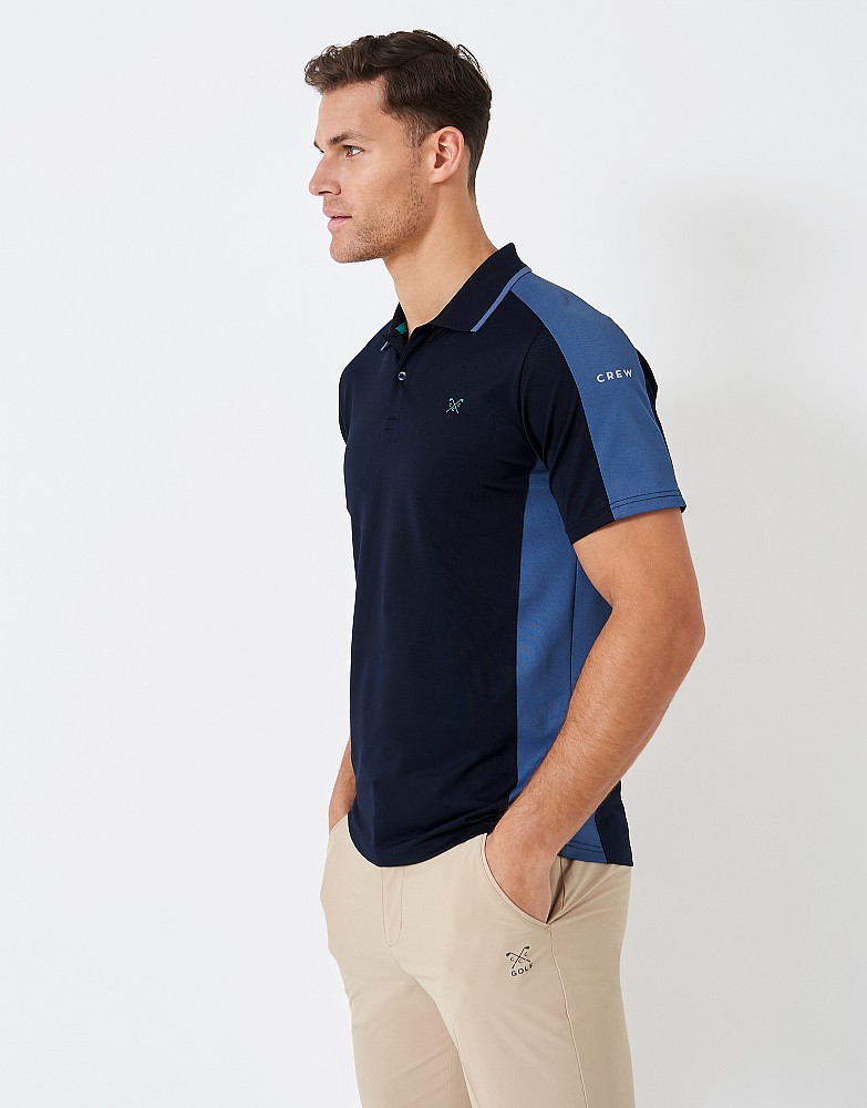 Golf Stretch Colour Block Pique Polo Shirt