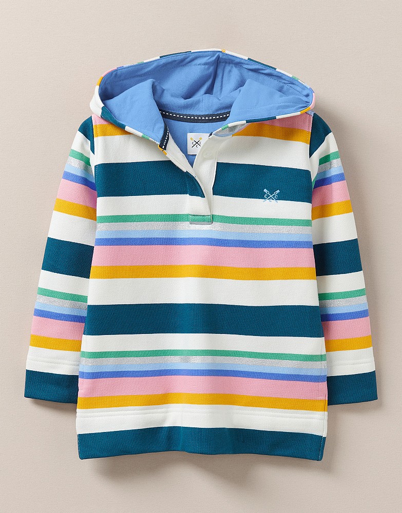 Glitter Stripe Hooded Padstow Sweatshirt