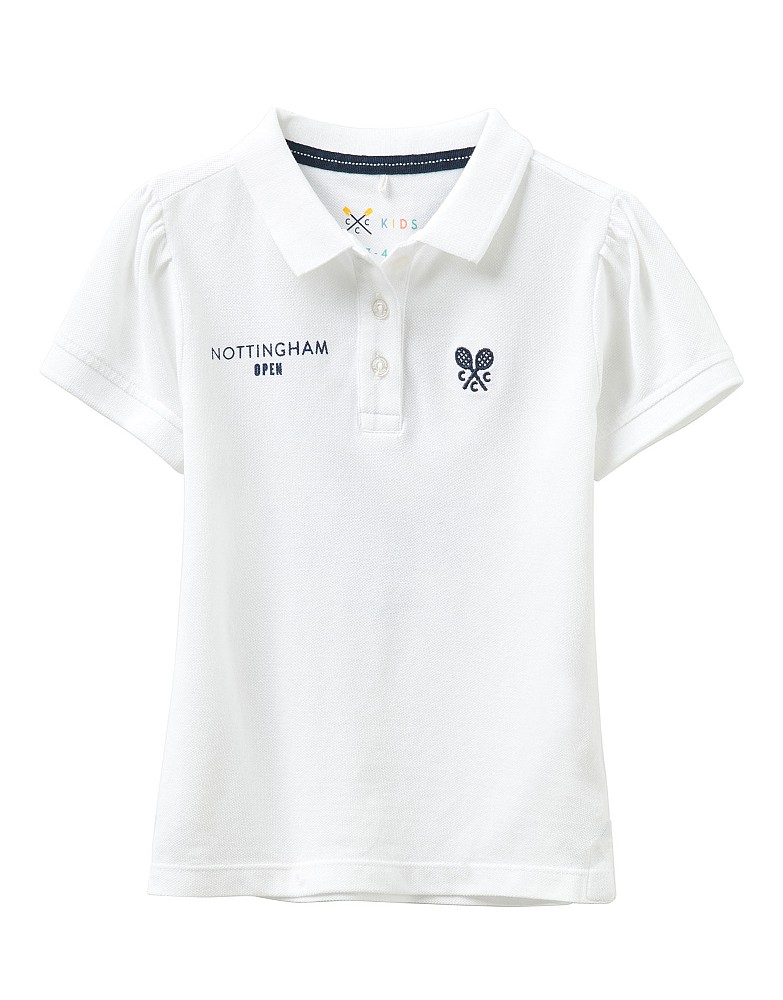 Nottingham Branded Puff Sleeve Polo Shirt