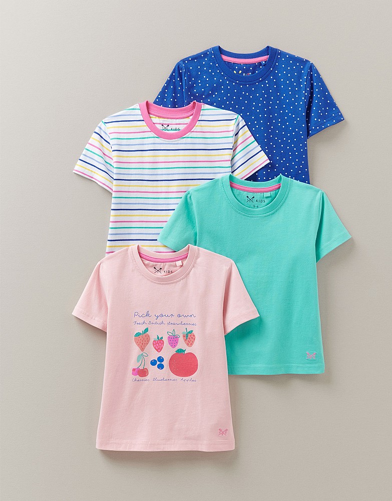 Girls' 4 Pack Multi Mix Fruit T-Shirt