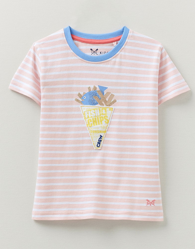 Girls' Short Sleeve Fish And Chips T-Shirt