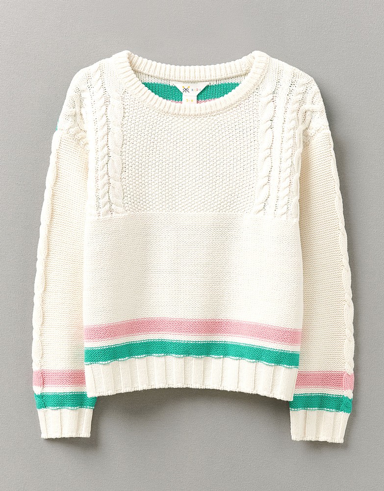 Tipped Cable Fisherman's Son Crew Knit Jumper
