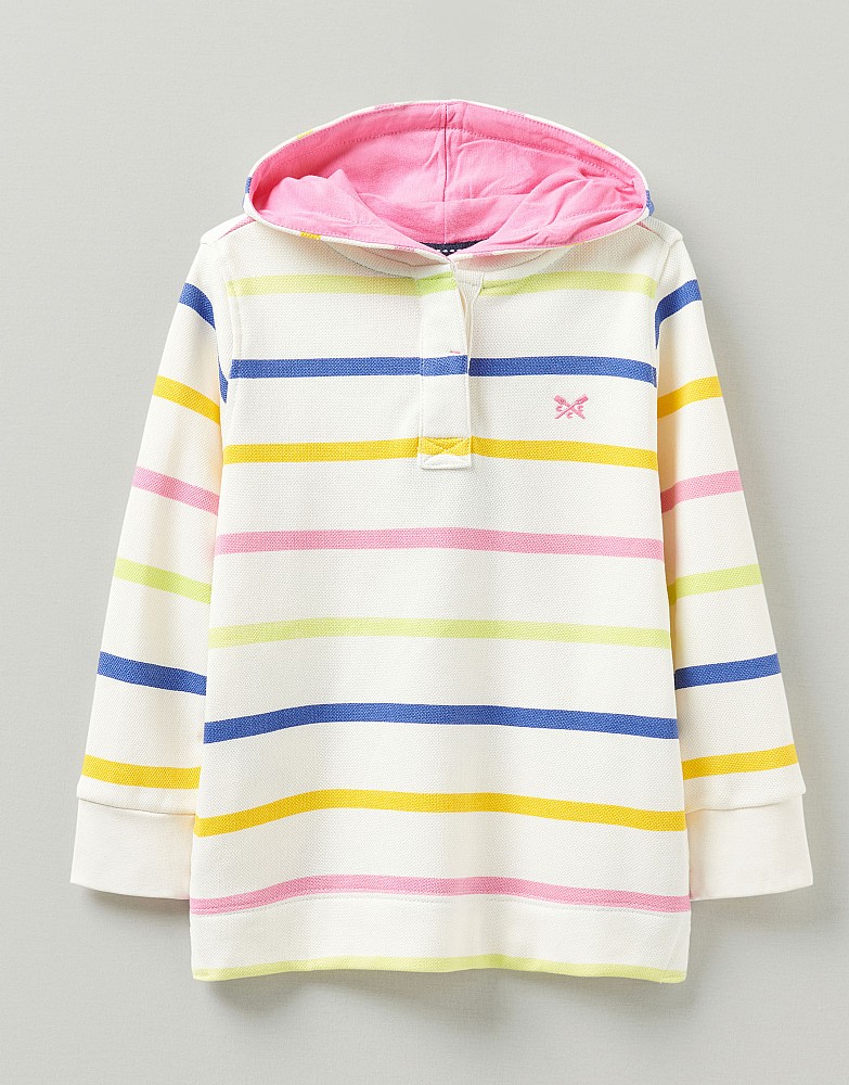 Stripe Hooded Padstow Sweatshirt