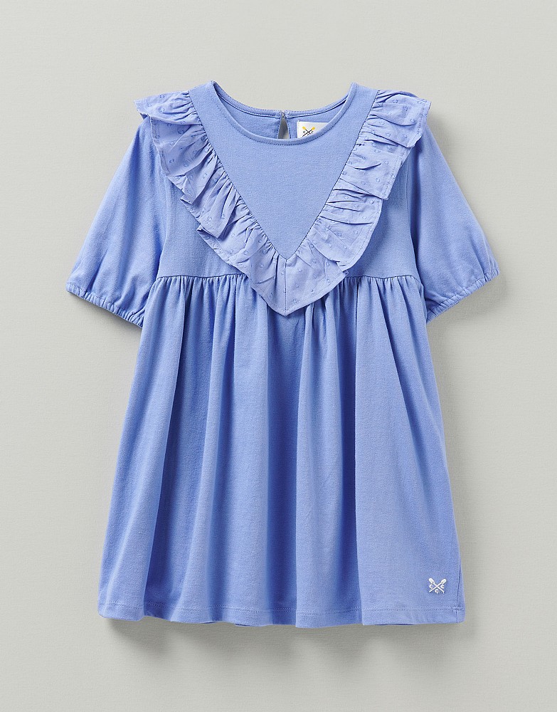 Short Sleeve V-Frill Dress