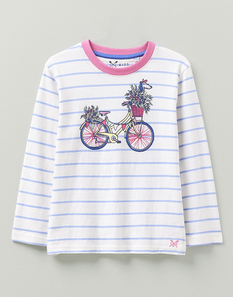 Long Sleeve Bicycle Stripe T-Shirt