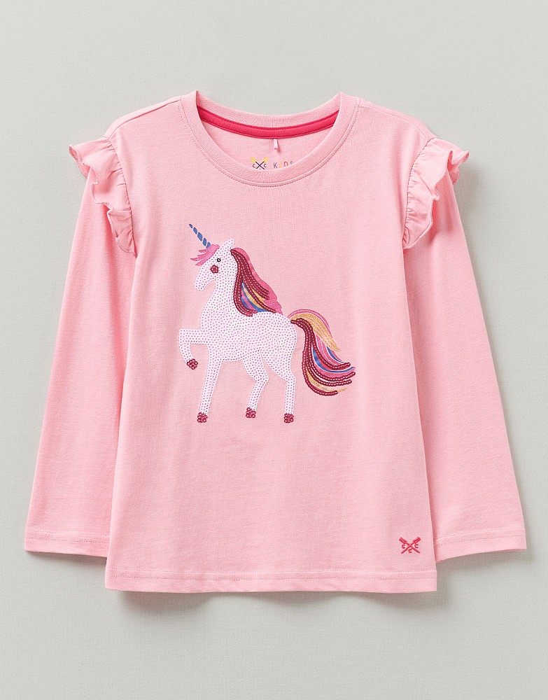 Long Sleeve Unicorn Frill T-Shirt