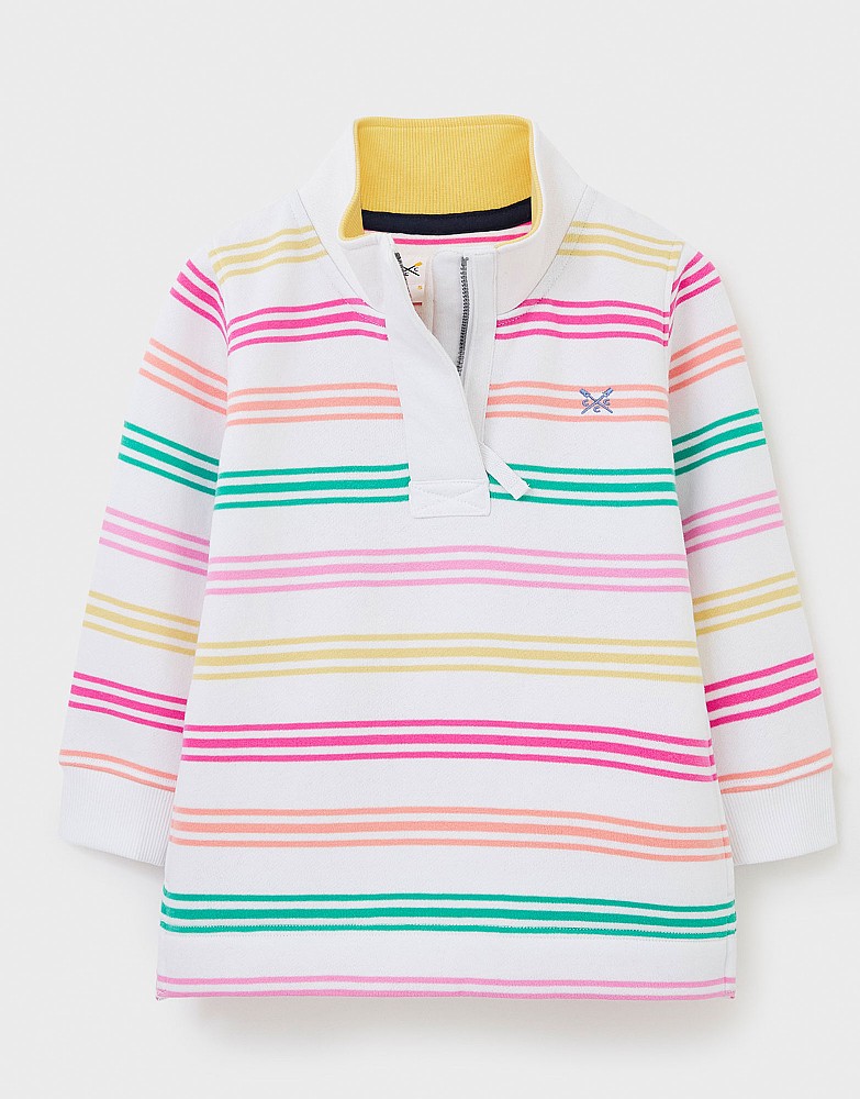 Multi Stripe Half Zip Sweatshirt