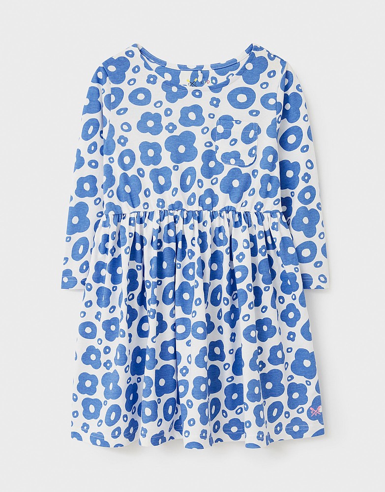 Long Sleeve Flower Print Jersey Dress from Crew Clothing Company