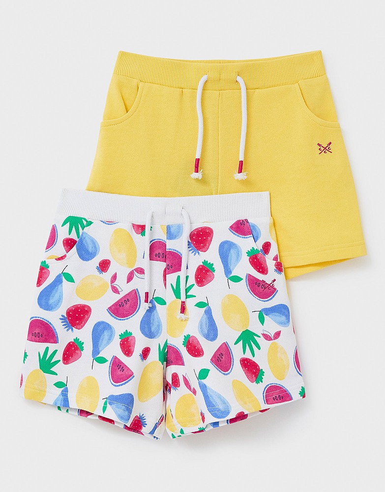 2 Pack Fruit Print Shorts