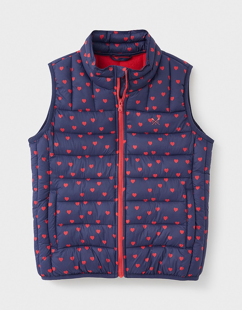 Lightweight Heart Print Gilet