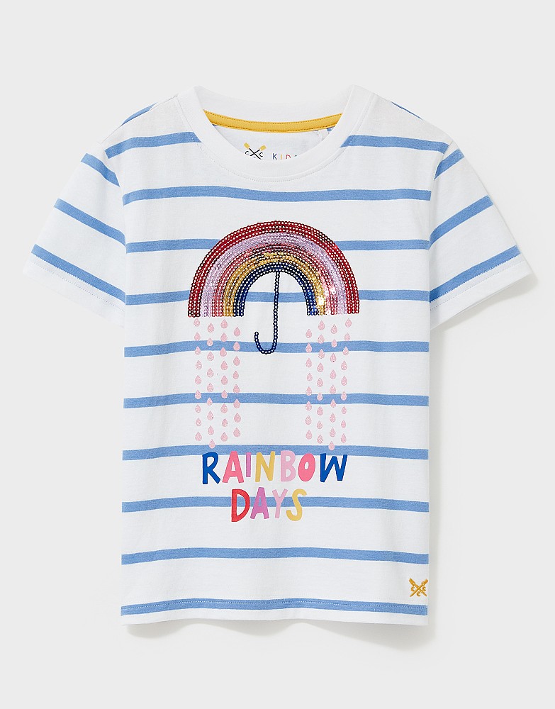 Rainbow Sequin Stripe T-Shirt
