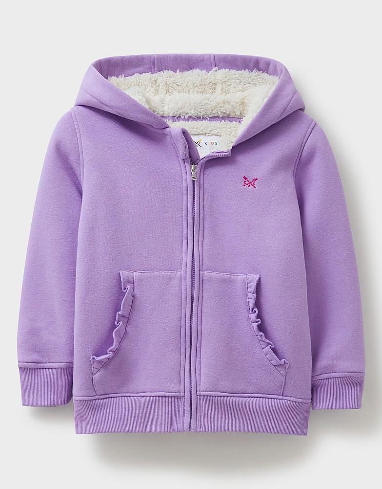Girl's Fleece Lined Zip Through Hoodie from Crew Clothing Company