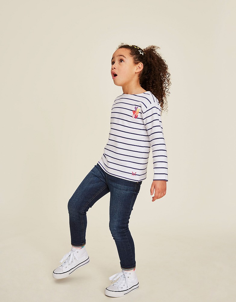 Breton Heart Print Top