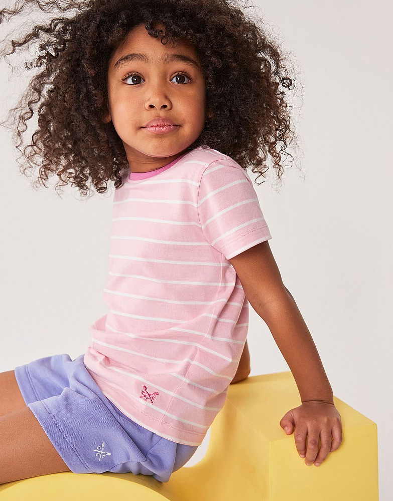 2 Pack Plain And Stripe Cotton T-Shirts