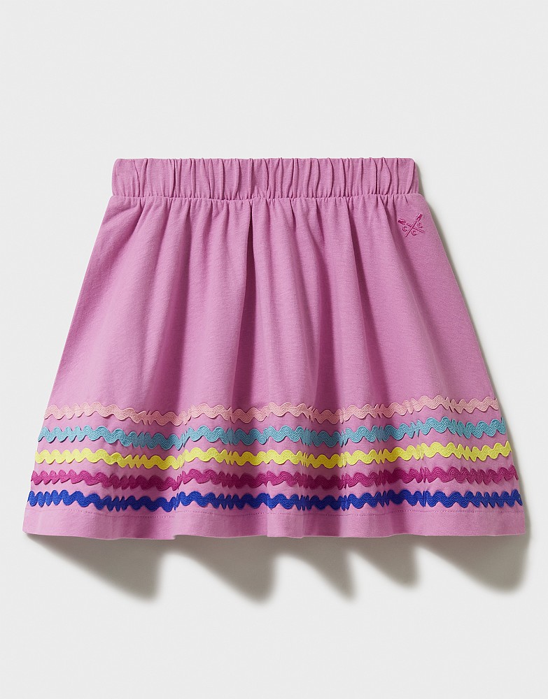 Rainbow Trim Jersey Skirt