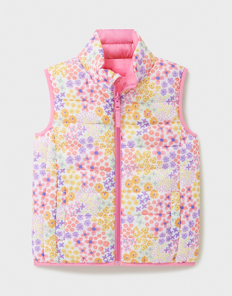 Reversible Lightweight Gilet - multi pink