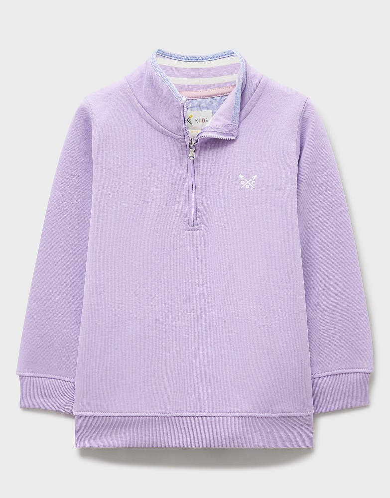 Half-Zip Sweatshirt in Purple 