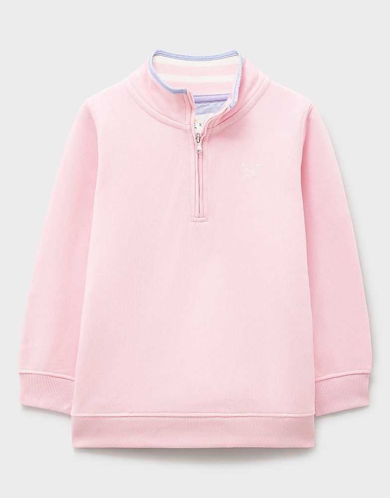 Half-Zip Sweatshirt in Pink