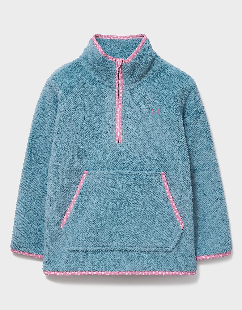 Borg Half-Zip Fleece in Sea Green
