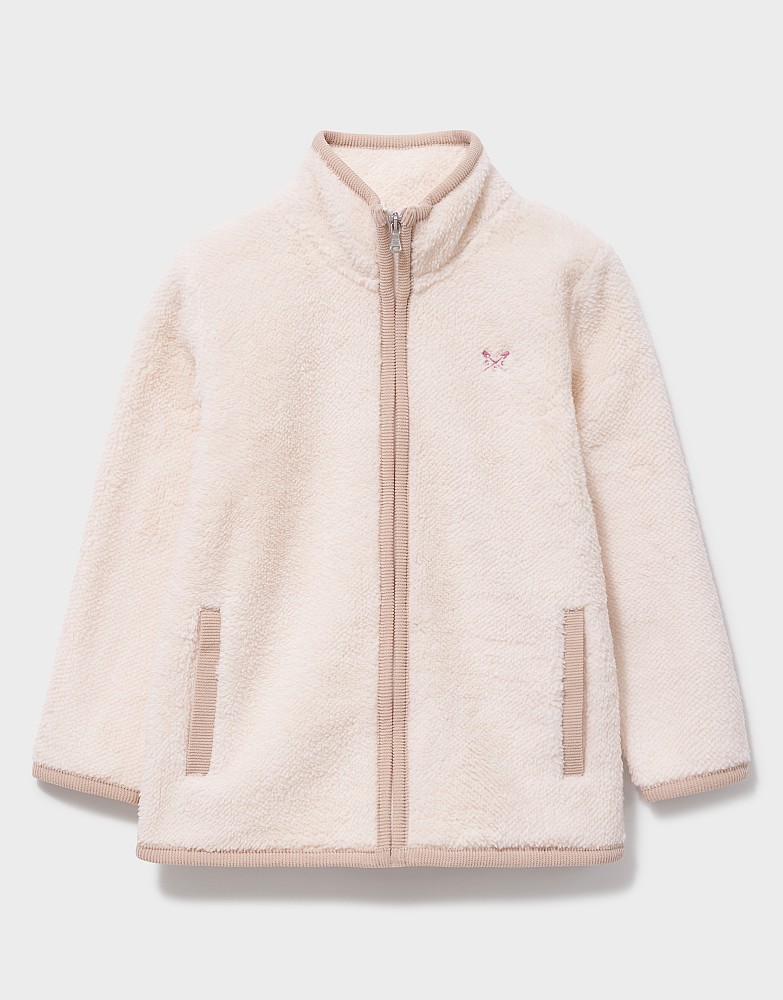 Zip-Through Fleece in Neutral