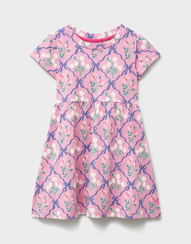 Everyday Jersey Dress in Pink and Lilac
