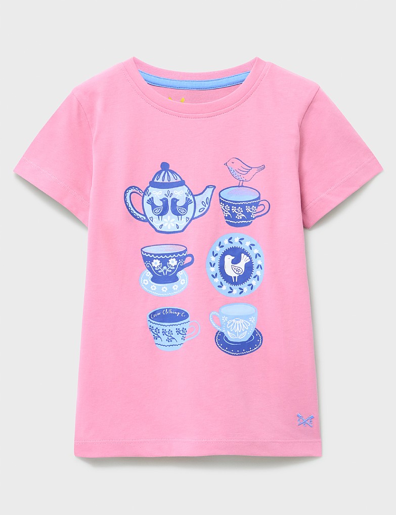 Graphic Short Sleeve T-Shirt in Pink