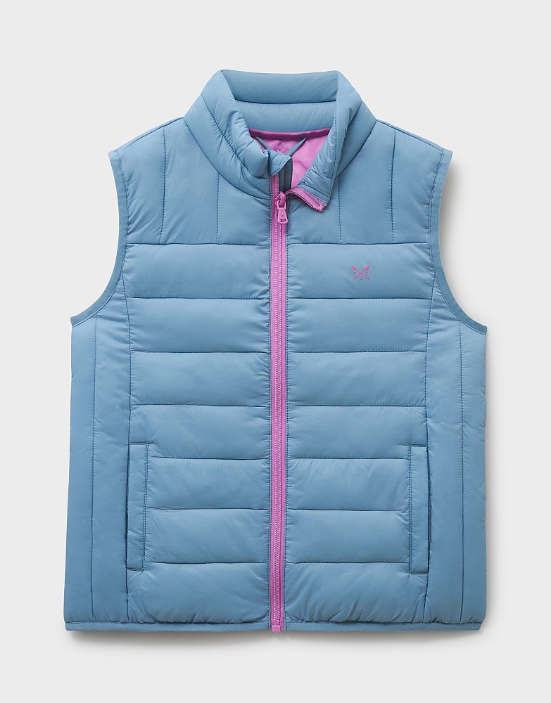Lowther Puffer Gilet in Aqua Blue