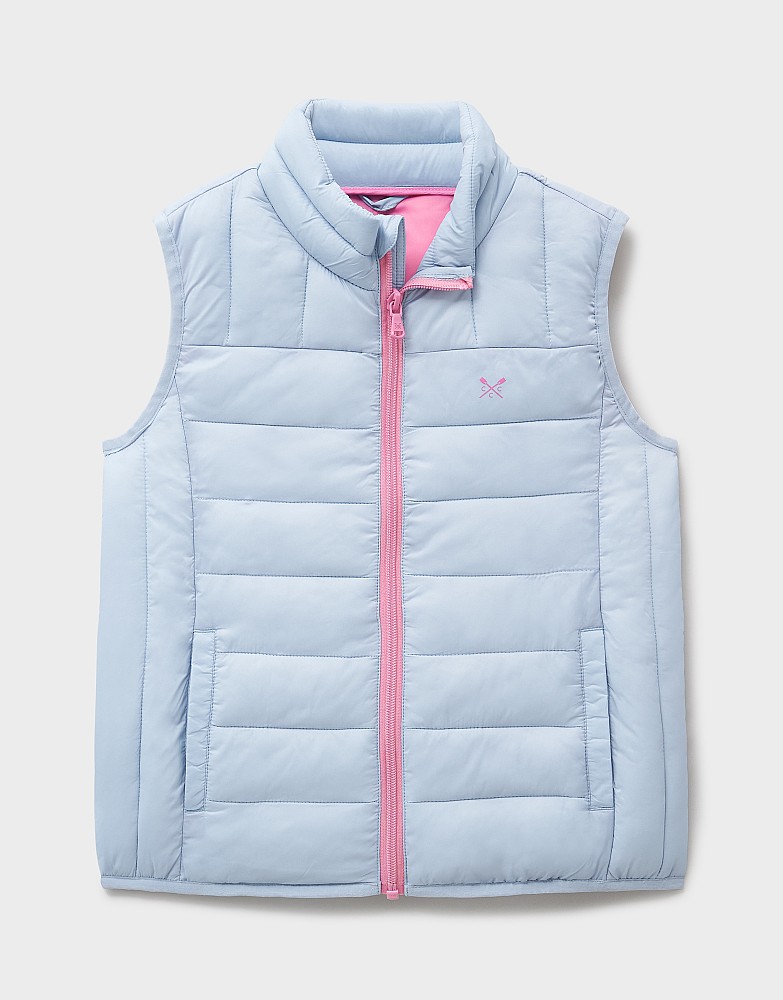 Lowther Puffer Gilet in Light Blue