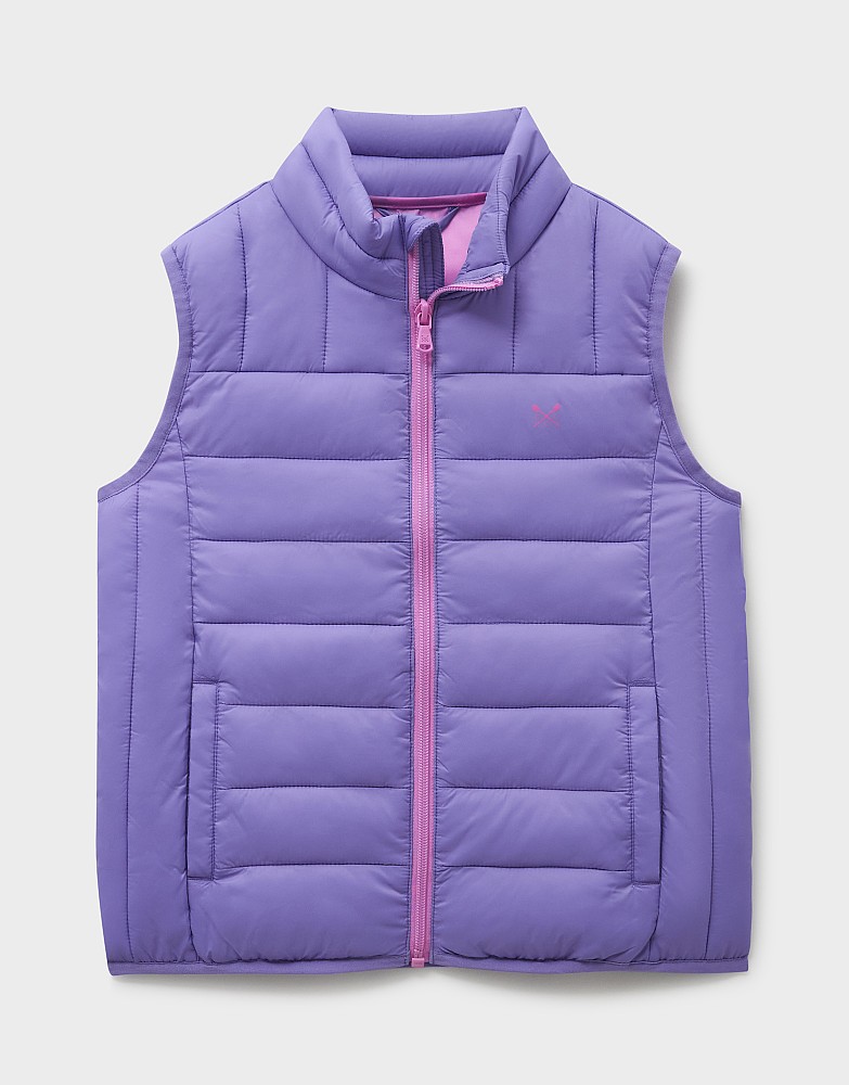 Lowther Puffer Gilet in Light Purple