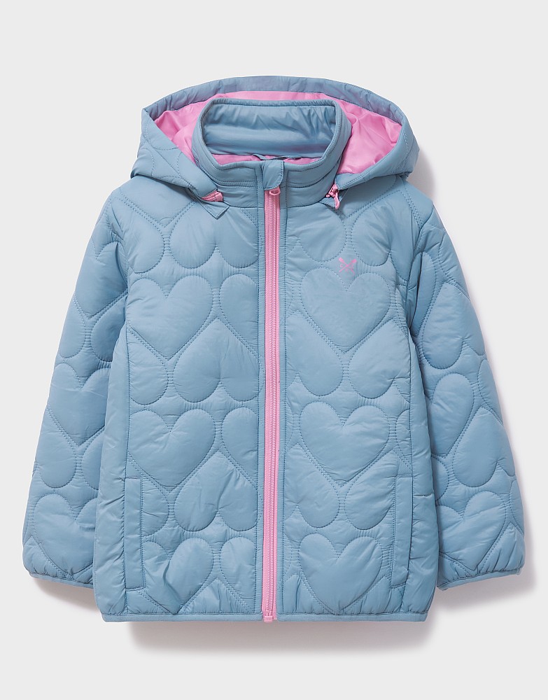 Heart-Quilt Jacket in Blue