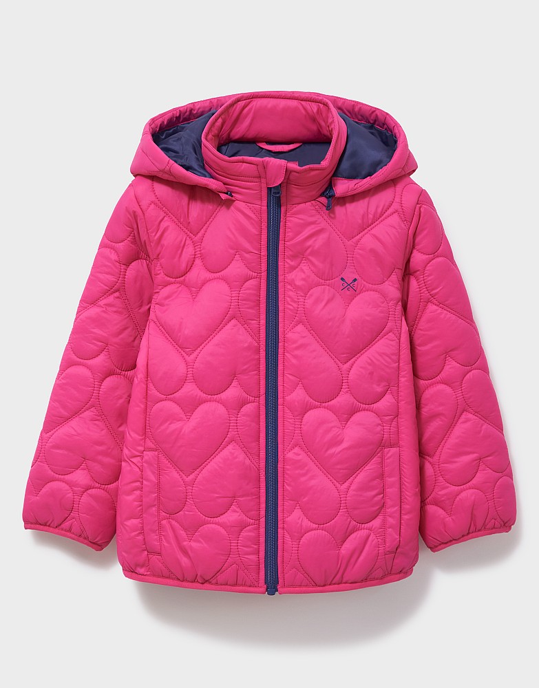 Heart-Quilt Jacket in Fuchsia Pink