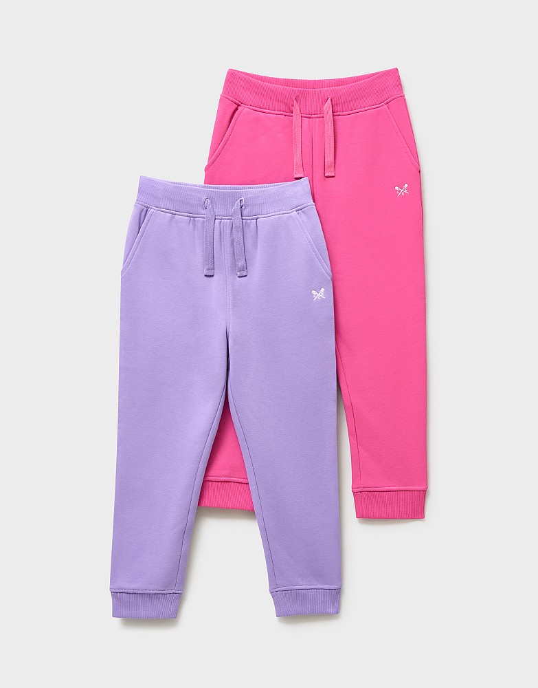 Two-Pack Crossed Oars Joggers in Pink and Purple