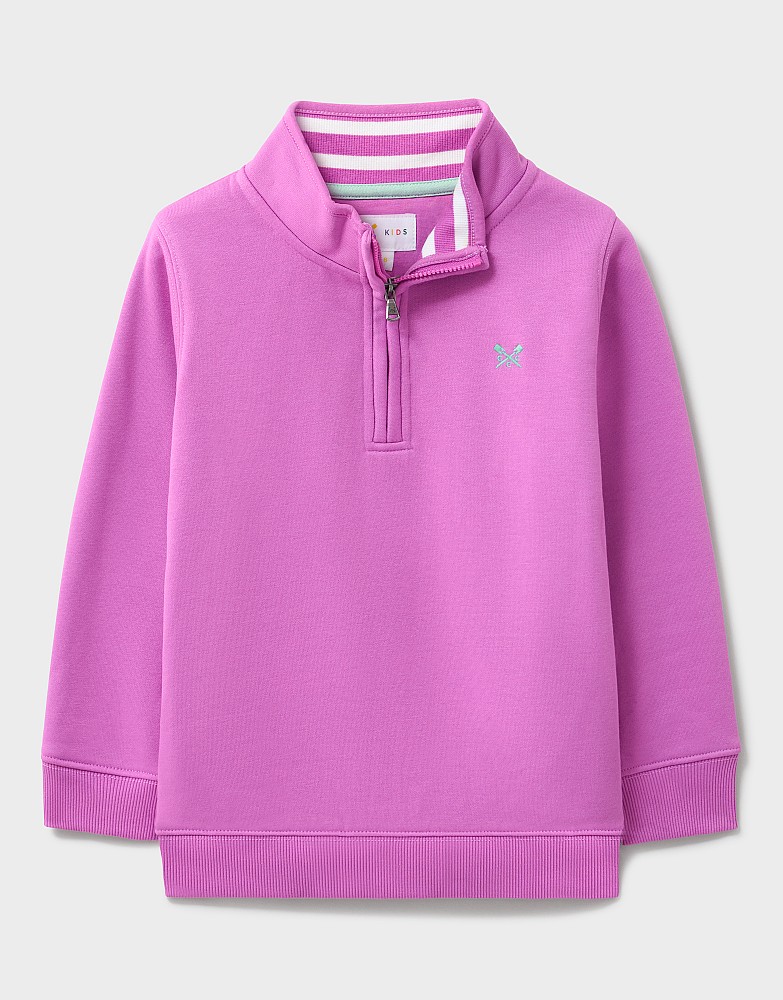 Half Zip Sweatshirt in Dark Purple