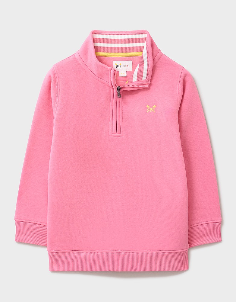 Half Zip Sweatshirt in Pink