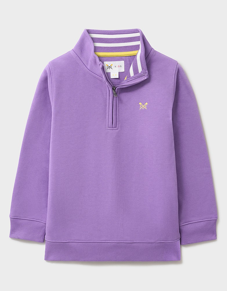 Half Zip Sweatshirt in Purple