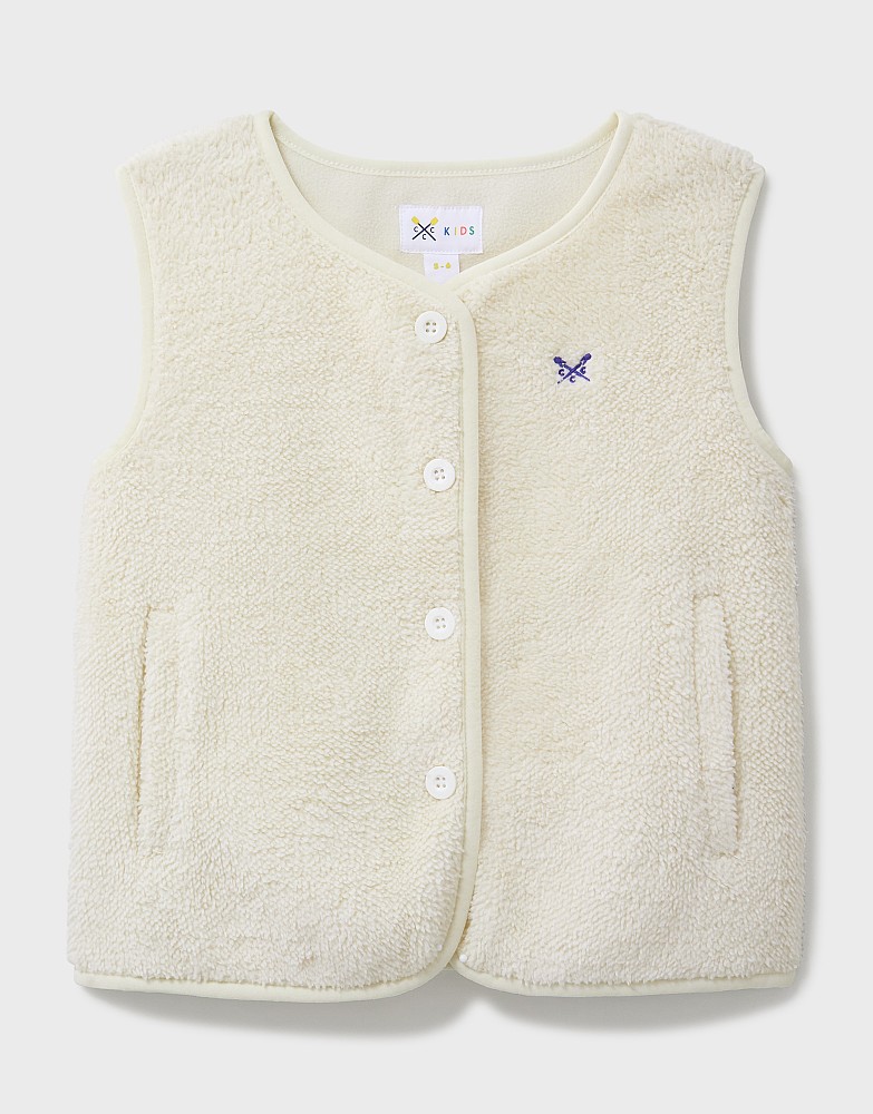 Fleece Vest in Beige