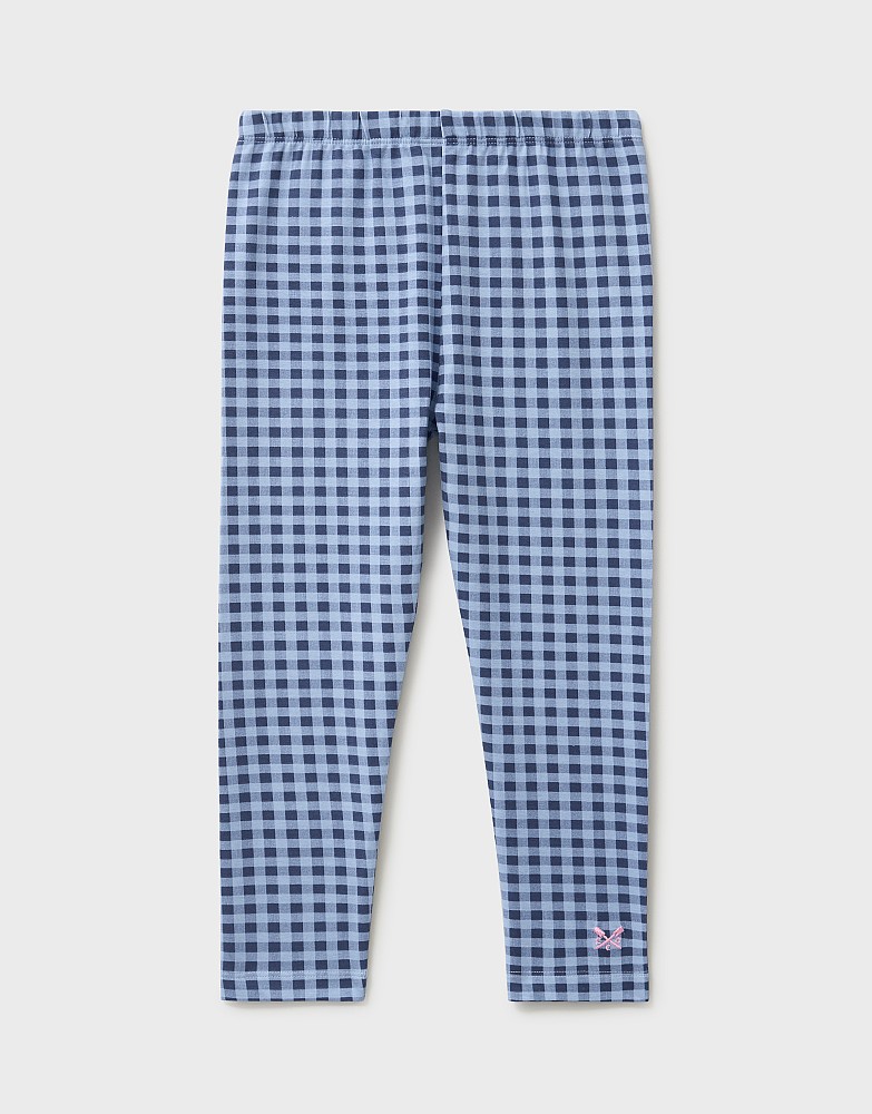 Novelty Leggings in Blue Check