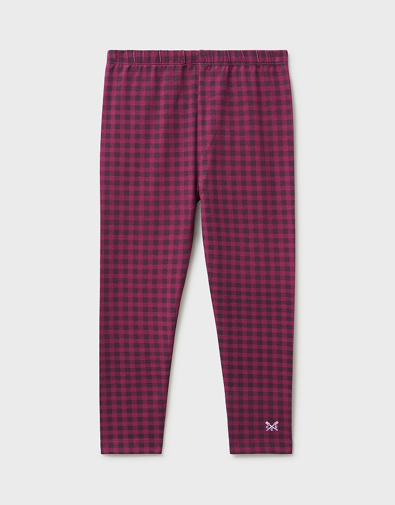 Novelty Leggings in Purple Check