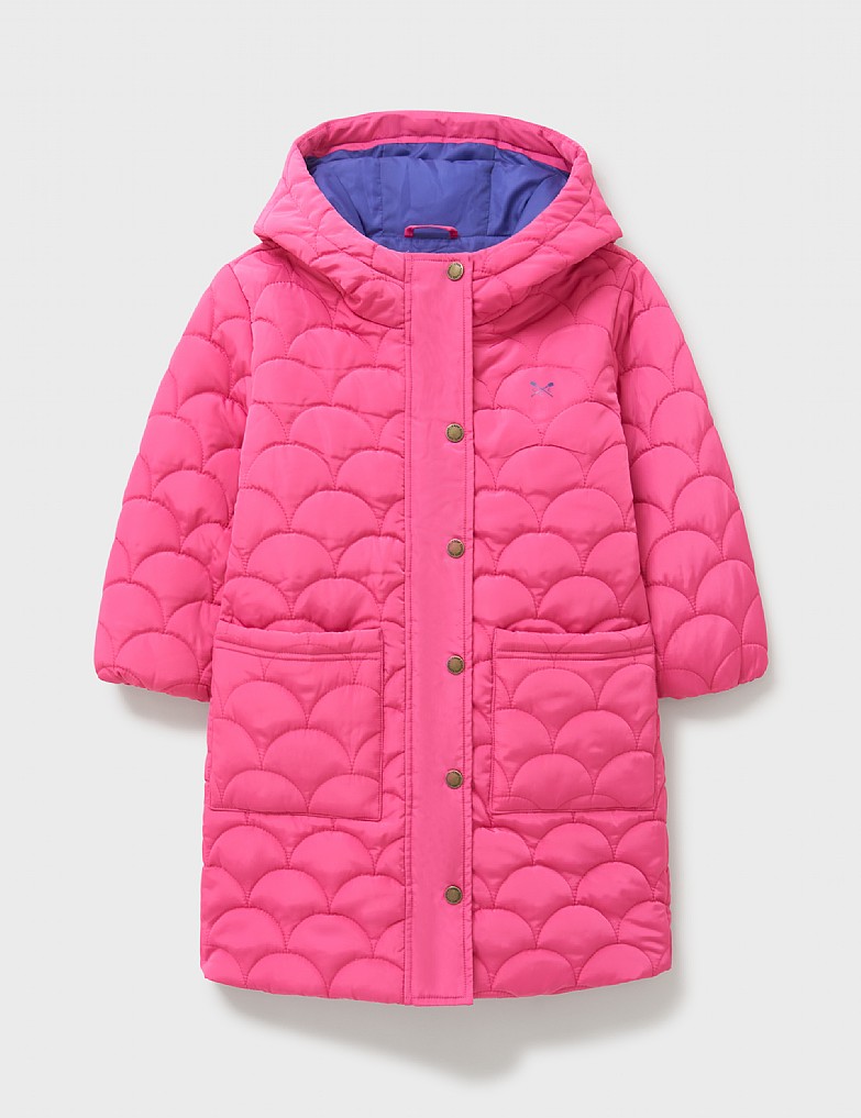 Fun Quilt Duvet Coat Mid Weight Puffa in Pink