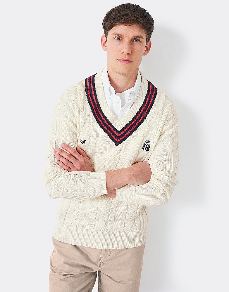 Men's Henley Cricket Jumper from Crew 