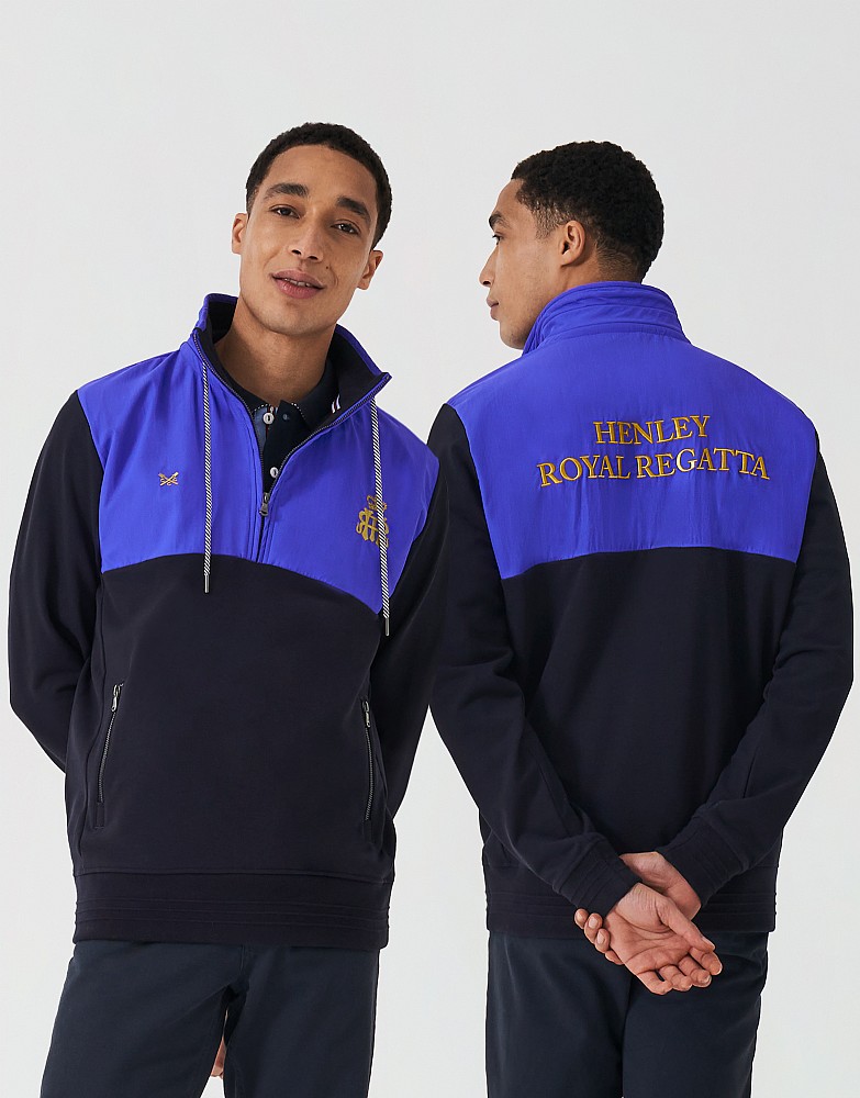 Henley Rowers Panelled Half Zip Sweatshirt