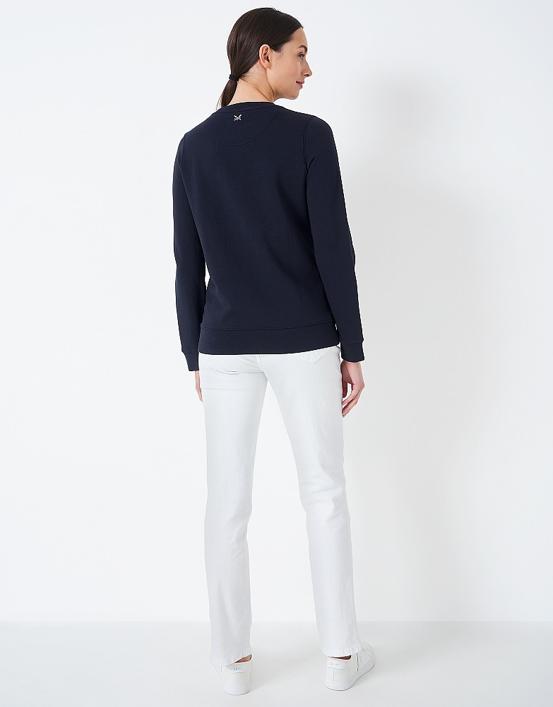 Women's Henley Crew Neck Sweatshirt 