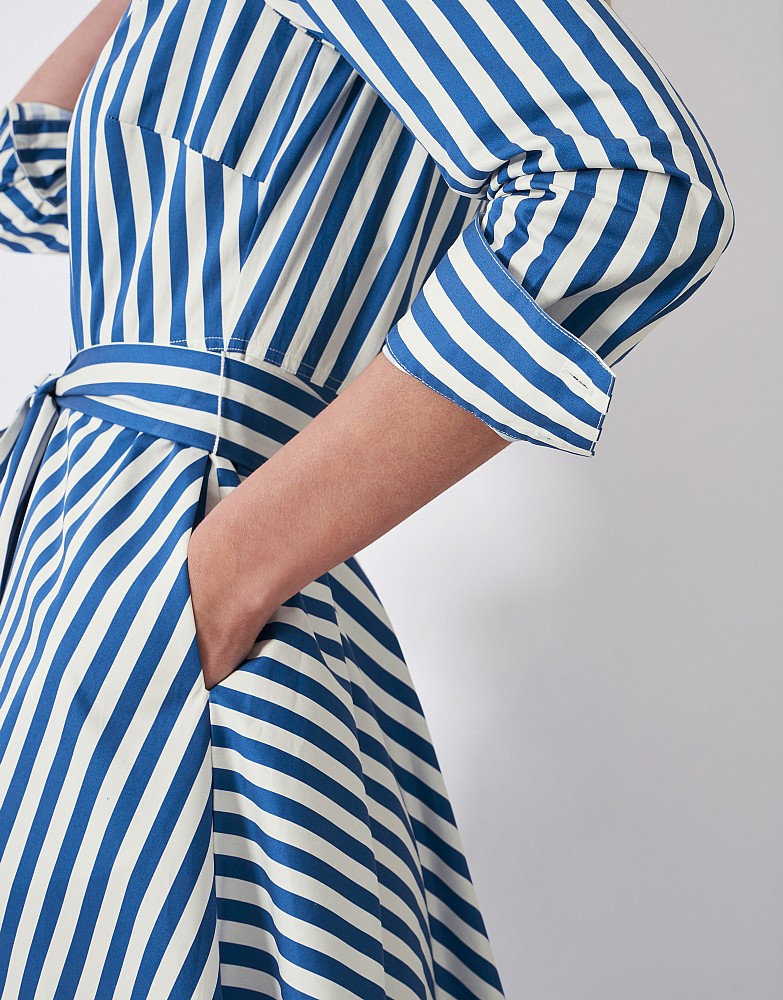 blue chiffon dress midi BRIA Full Sleeve Chiffon Midi Dress with Covered Button Back Detail  (Serenity Blue Chiffon)