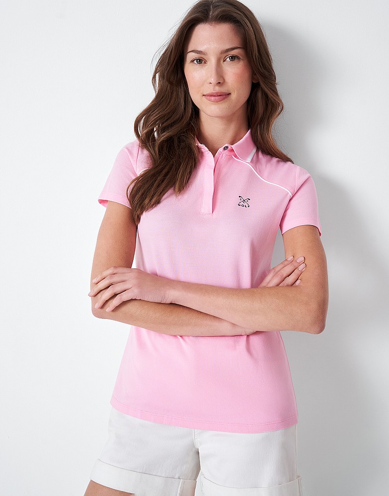 Piped Pink Polo Shirt